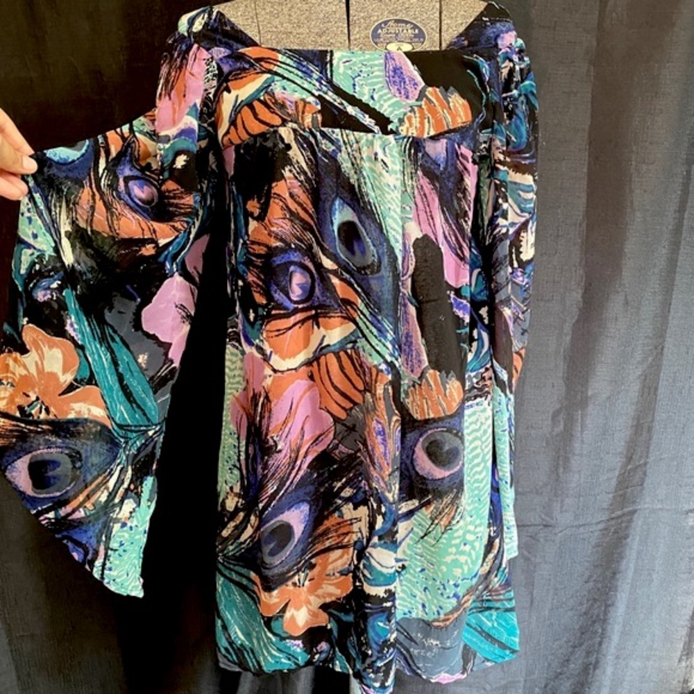 All over graphic print sheer